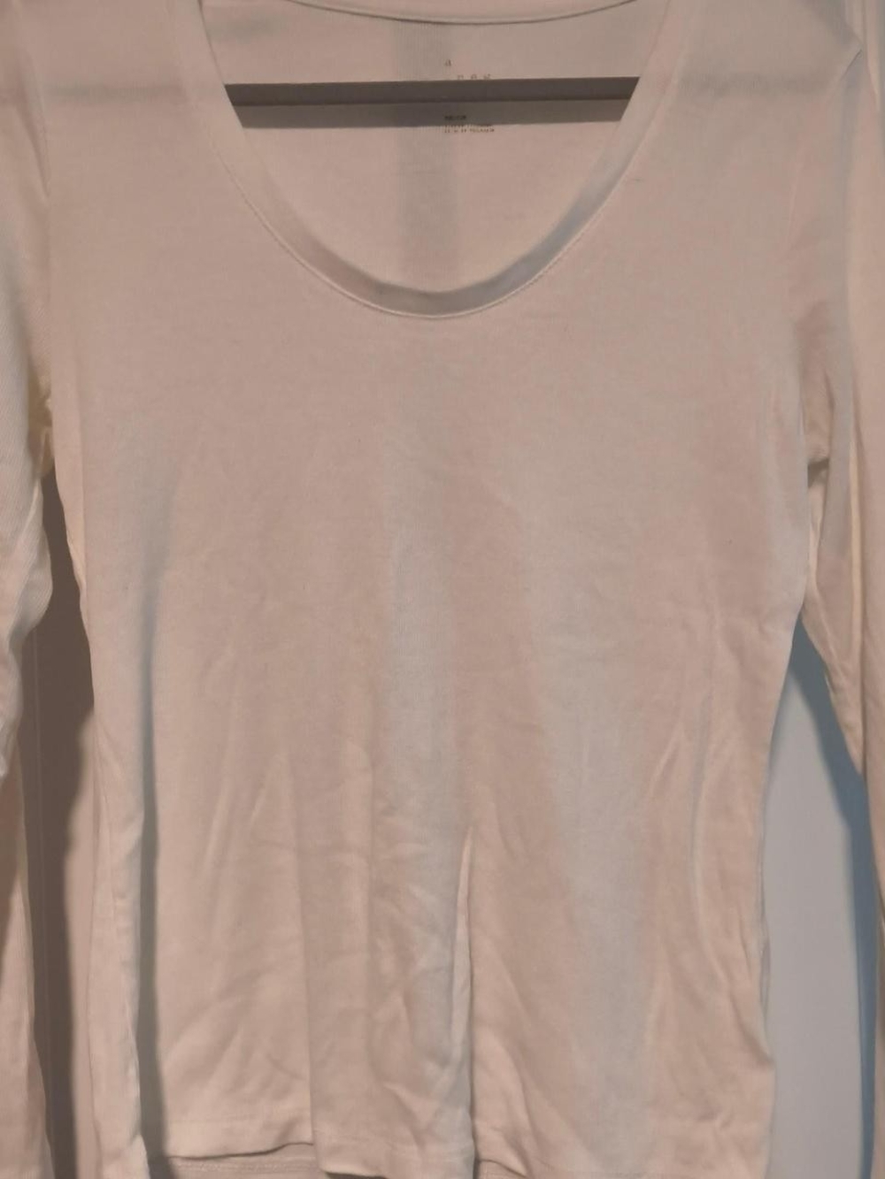 a new day Women's Scoop Neck Long Sleeve Top - White